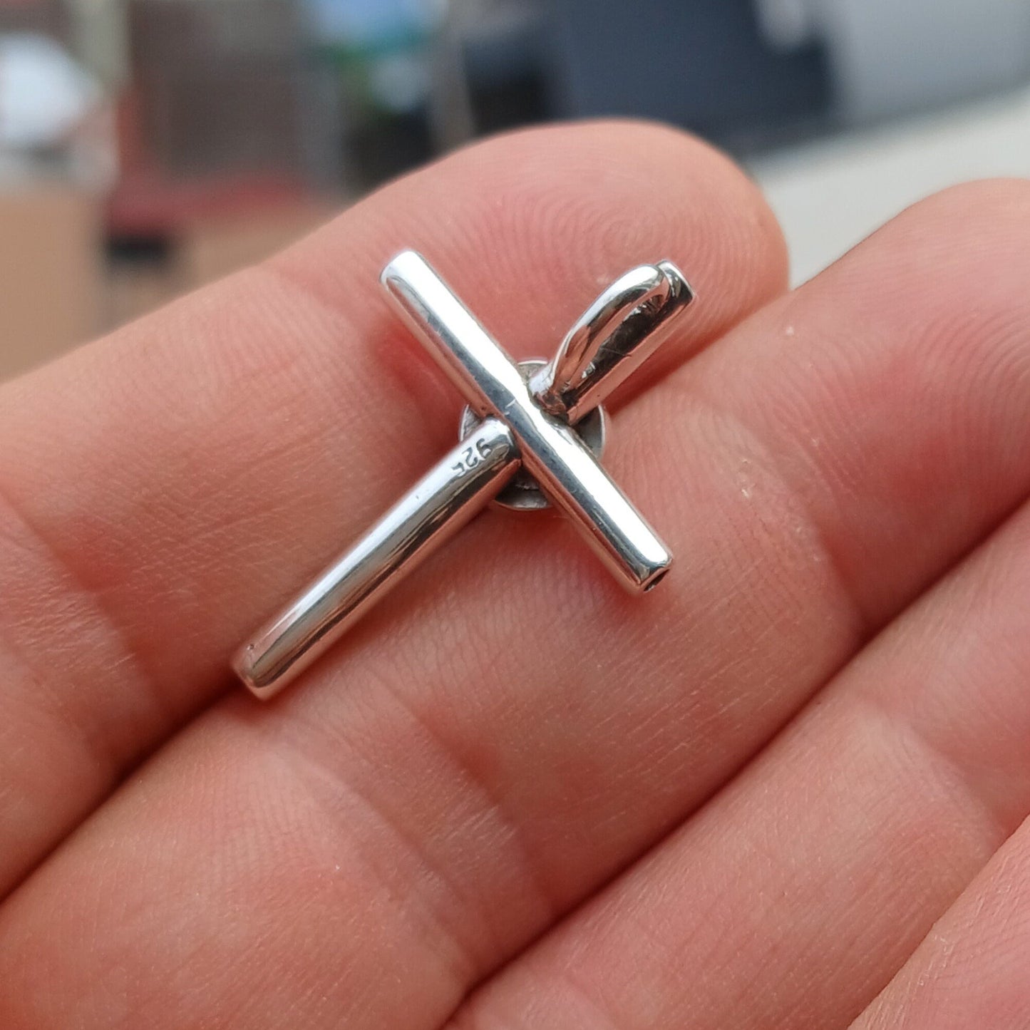Moonstone Pendant, Sterling Silver Pendant, Cross pendant, Crucifix