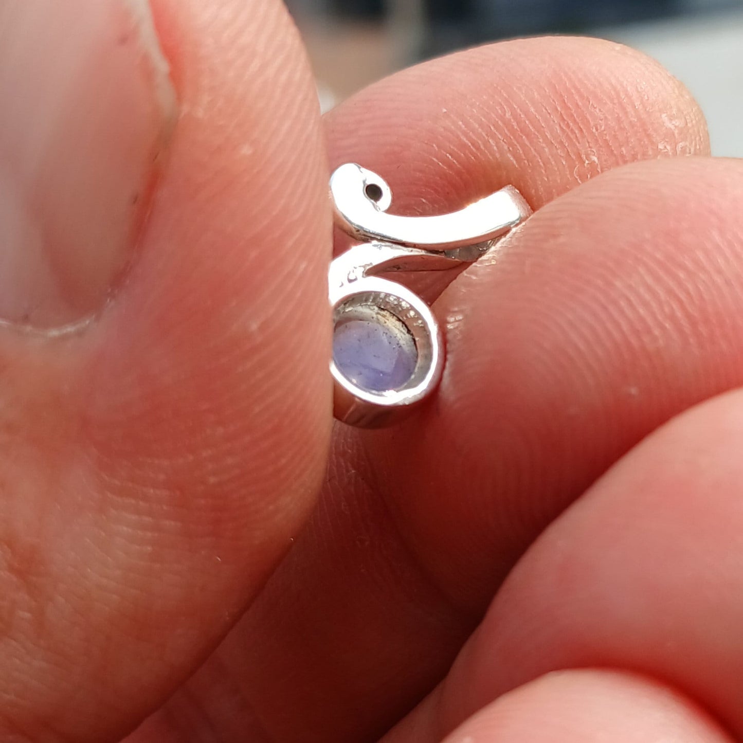 Moonstone Pendant, Moonstone Charm, Sterling Silver Pendant,
