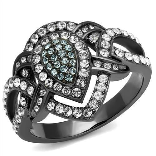 TK2679 - IP Light Black (IP Gun) Stainless Steel Ring with Top Grade