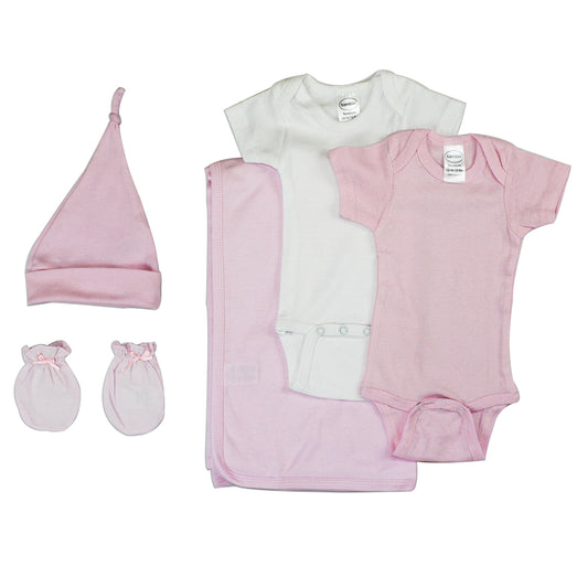 Newborn Baby Girl 5 Pc Layette Baby Shower Gift