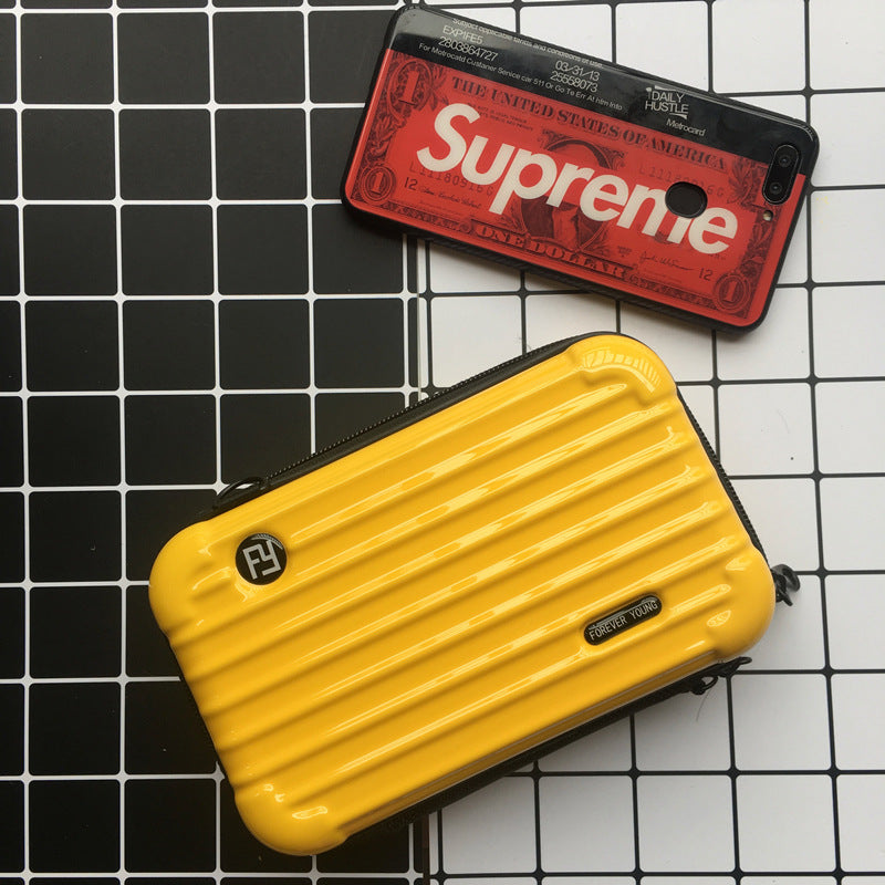 Factory direct sales seven inch cosmetic bag hard shell toiletry bag travel clutch bag portable storage bag PC mini suitcase