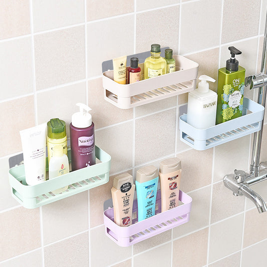 Bathroom wall-mounted shelf punching-free and non-marking toiletry storage rack toilet and toilet storage rack