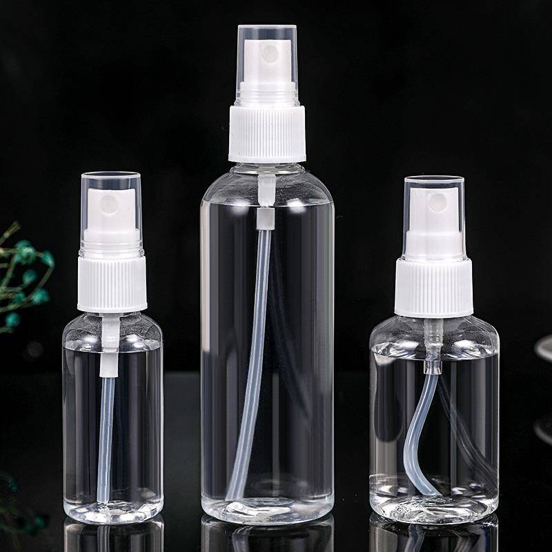 Travel Clear Plastic Small Snort Bottle 30ml Cosmetics Press Dispensing Bottle Watering Can Perfume Mist Spray Empty Bottle