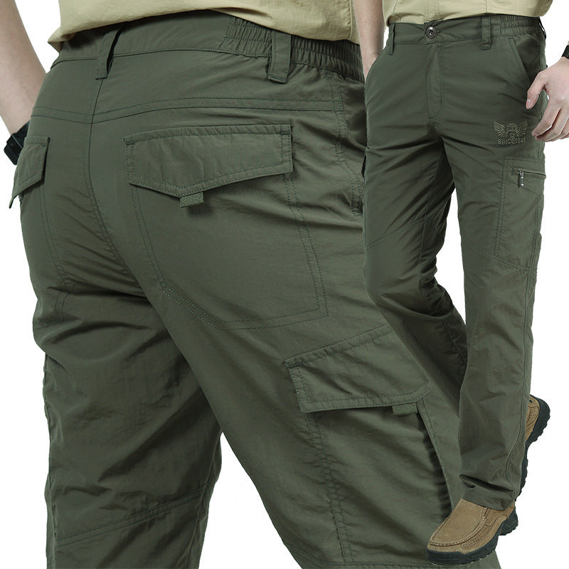 [Manufacturer] summer outdoor thin multi-pocket quick-drying cargo pants men's loose plus size storm troopers 105