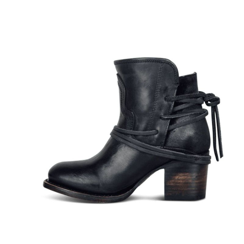 Juti autumn and winter Amazon shopee independent station European and American foreign trade 35-43 plus size women's shoes back strap thick heel shoes