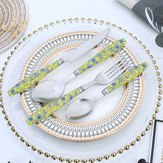 Wholesale stainless steel cutlery set hotel steak cutlery fork spoon fork 24PC cutlery four-piece set wholesale