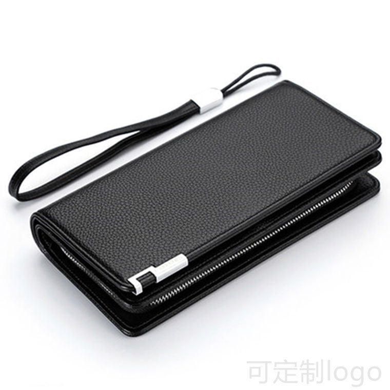 Iron edge handbag men's wallet long wallet multi-card wallet handbag men's business multi-function mobile phone bag hand