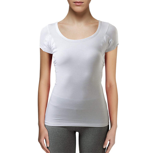 eBay Amazon cross-border direct supply women's modal short sleeve T-shirt underarm double sweat wicking odor design