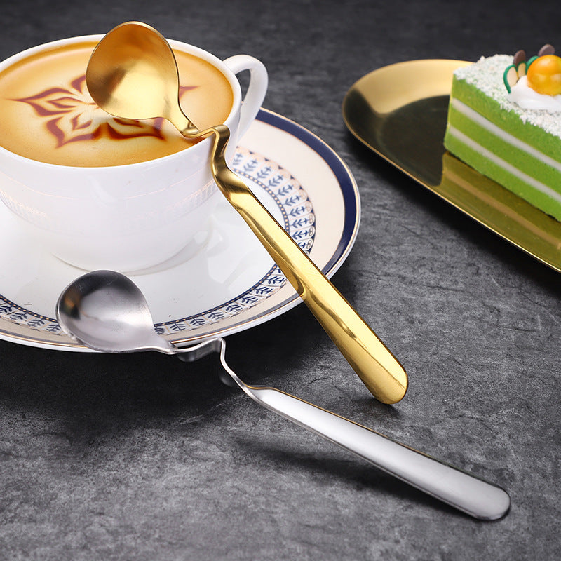 Stainless steel spoon creative 304 wall spoon, coffee mixing spoon, ice bar spoon, hotel tableware, souvenir spoon