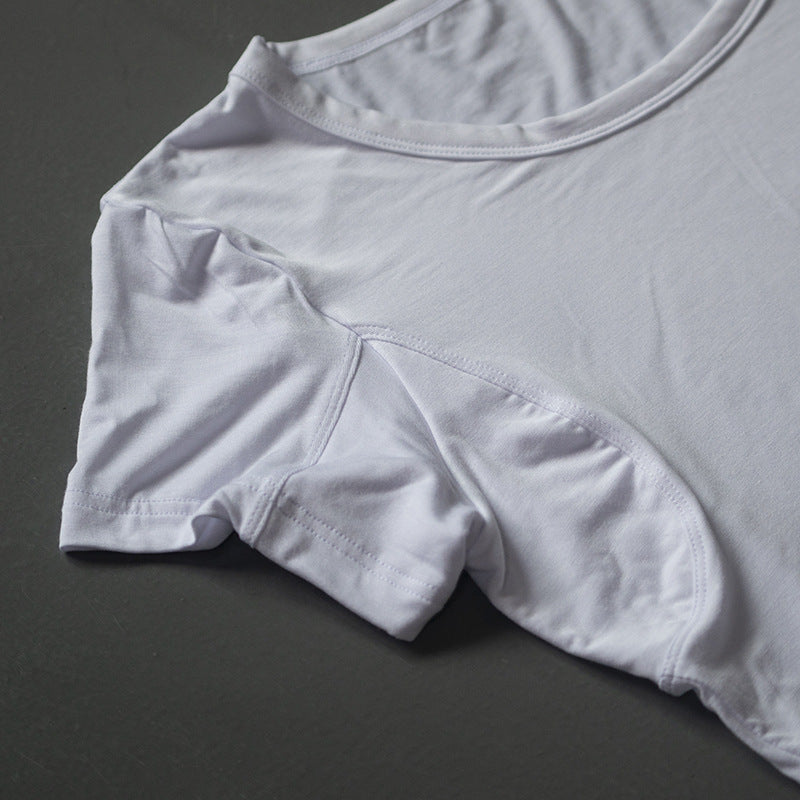 eBay Amazon cross-border direct supply women's modal short sleeve T-shirt underarm double sweat wicking odor design