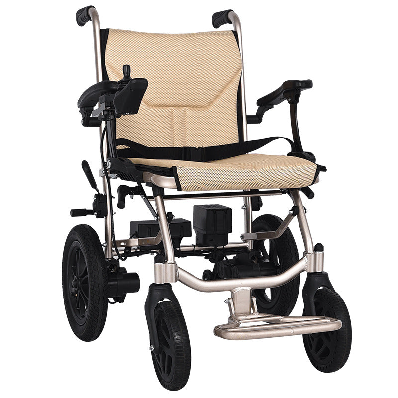 Foreign trade export: electric wheelchair for the elderly, aluminum alloy folding, lightweight, lightweight, disability scooter, can be on the plane lithium