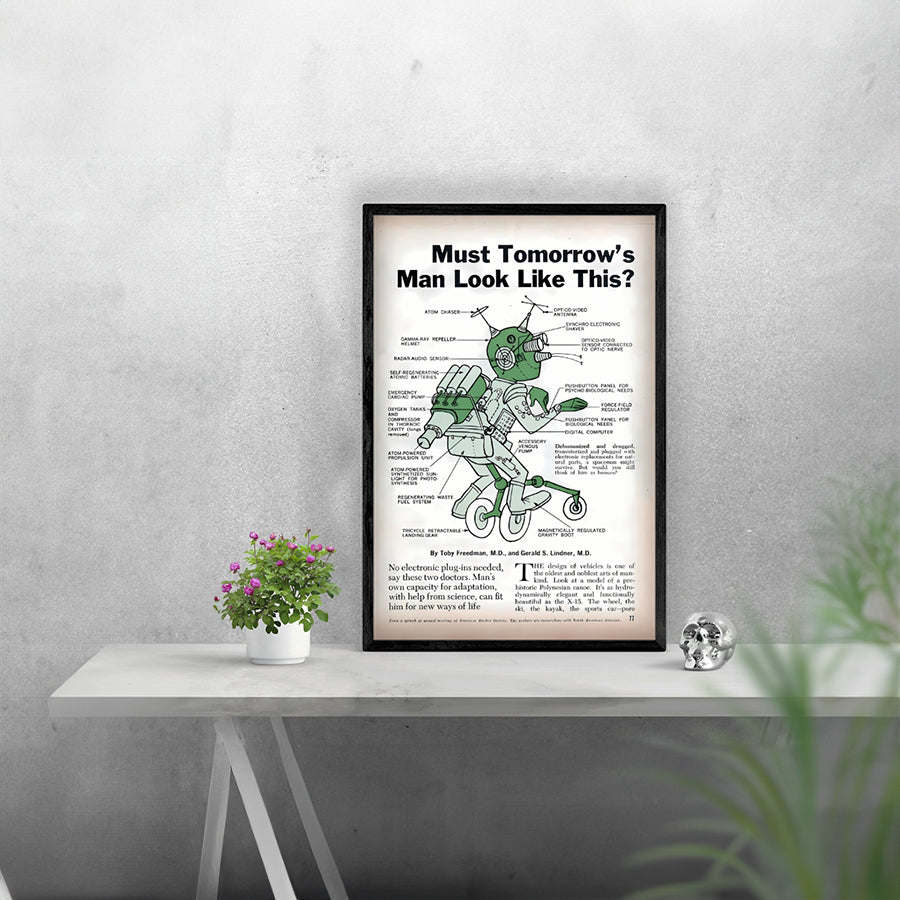 Vintage Ephemera Man of the Future Remastered Poster Print