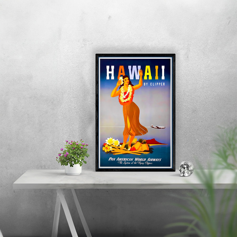 Travel Hawaii via Pan American Airways Remastered Poster Print