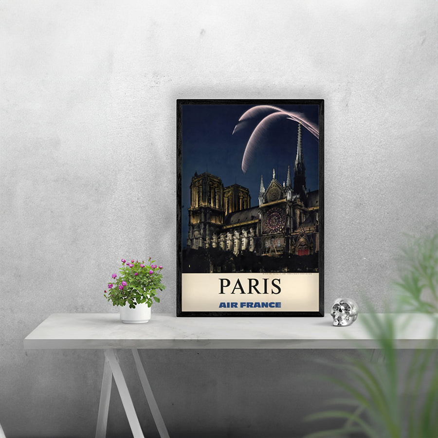 Travel Paris via Air France Poster Remastered Poster Print