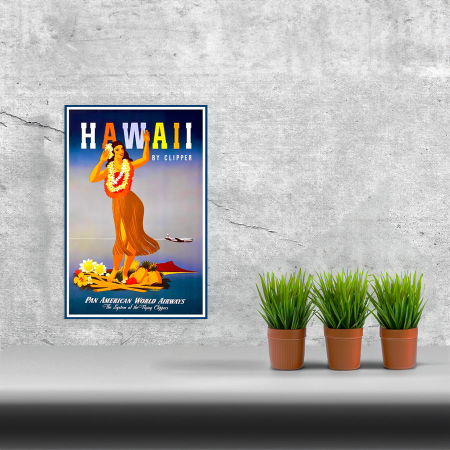 Travel Hawaii via Pan American Airways Remastered Poster Print