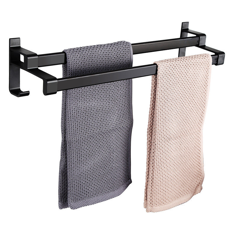 Bathroom towel rack non-punch toilet space aluminum towel bar toilet toilet shelf bath towel rack