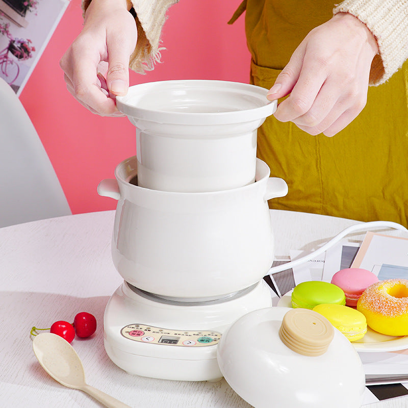 Split intelligent mini automatic electric crowpot stew pot stew pot through water bb pot bird's nest pot porridge pot soup ceramic pot