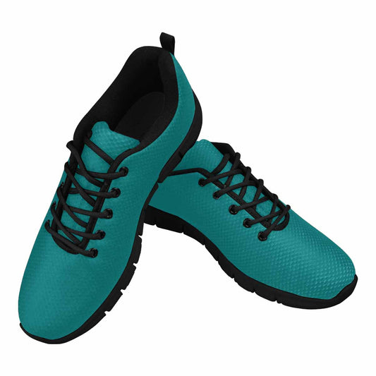 Sneakers for Men, Dark Teal Green - Canvas Mesh Athletic Running Shoes