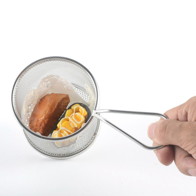 304 stainless steel mini fries basket small fried basket american snack basket fries fried basket creative tableware