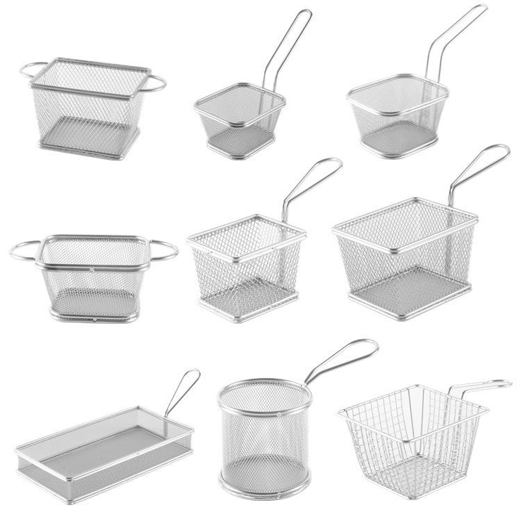 304 stainless steel mini fries basket small fried basket american snack basket fries fried basket creative tableware