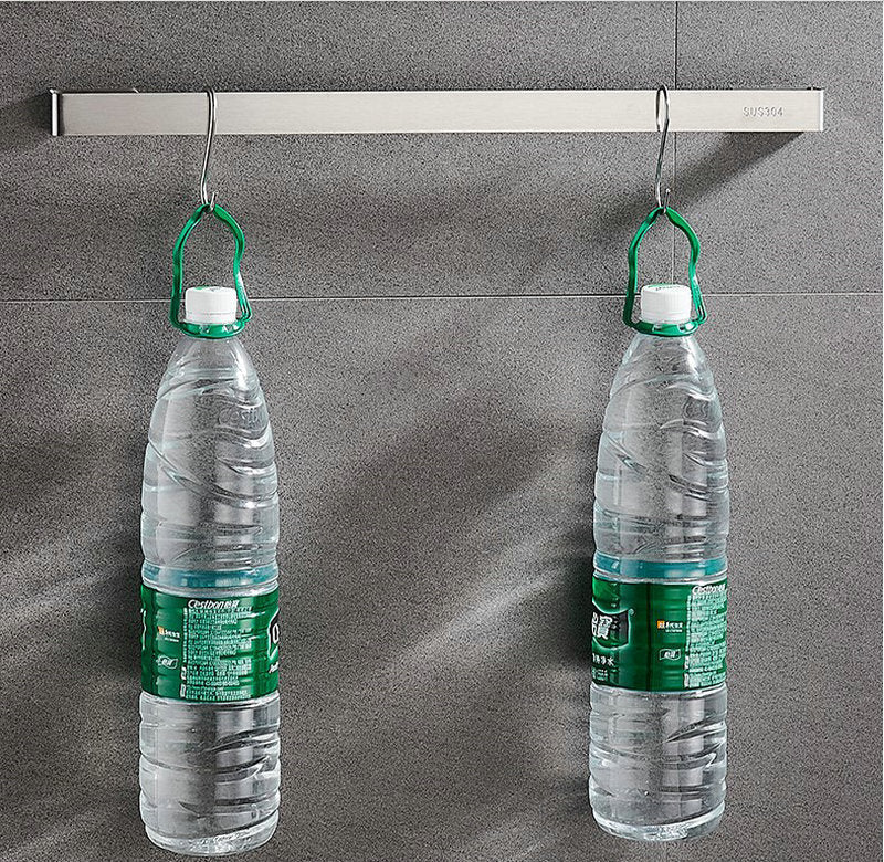 Stainless steel towel rail, black single rod toilet rail, bathroom towel rack, shelf, free punching, one piece dropshipping