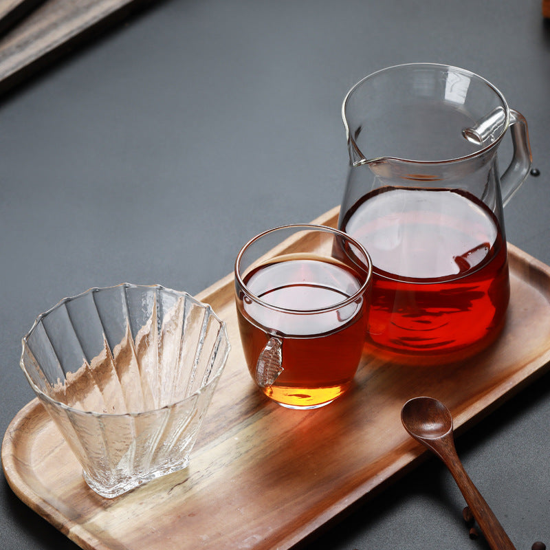 Heat-resistant glass coffee pot household sharing pot hand-blown high borosilicate glass coffee set manufacturers