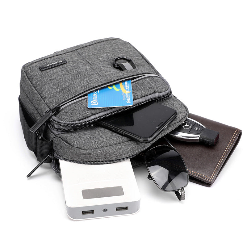 Men's Bag, Oxford, Cloth One Shoulder, Crossbody Bag, Casual Canvas Bag, Men's Bag, Bag, Backpack, Small Bag, Mobile Phone Bag, 2024 New Style