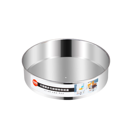 Thickened stainless steel kitchen 360° rotating storage rack spice rack condiment storage box storage rack artifact
