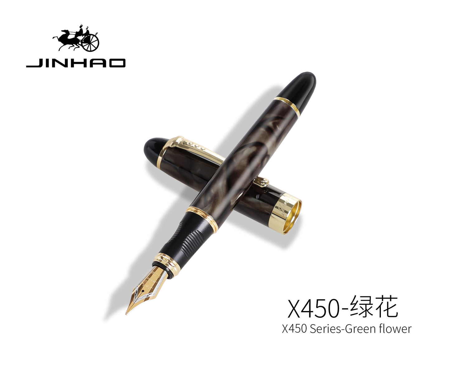 Jinhao X450 fountain pen student practice gift business metal signature calligraphy gift pen can be used ink sac