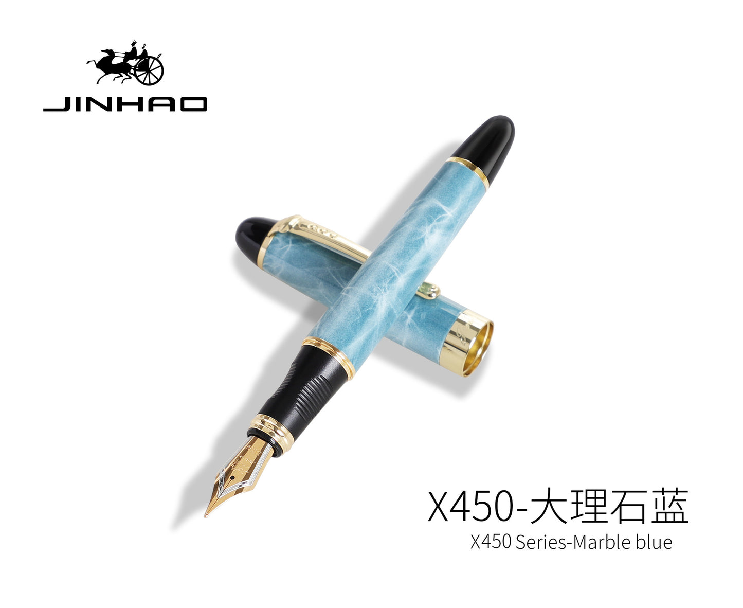 Jinhao X450 fountain pen student practice gift business metal signature calligraphy gift pen can be used ink sac