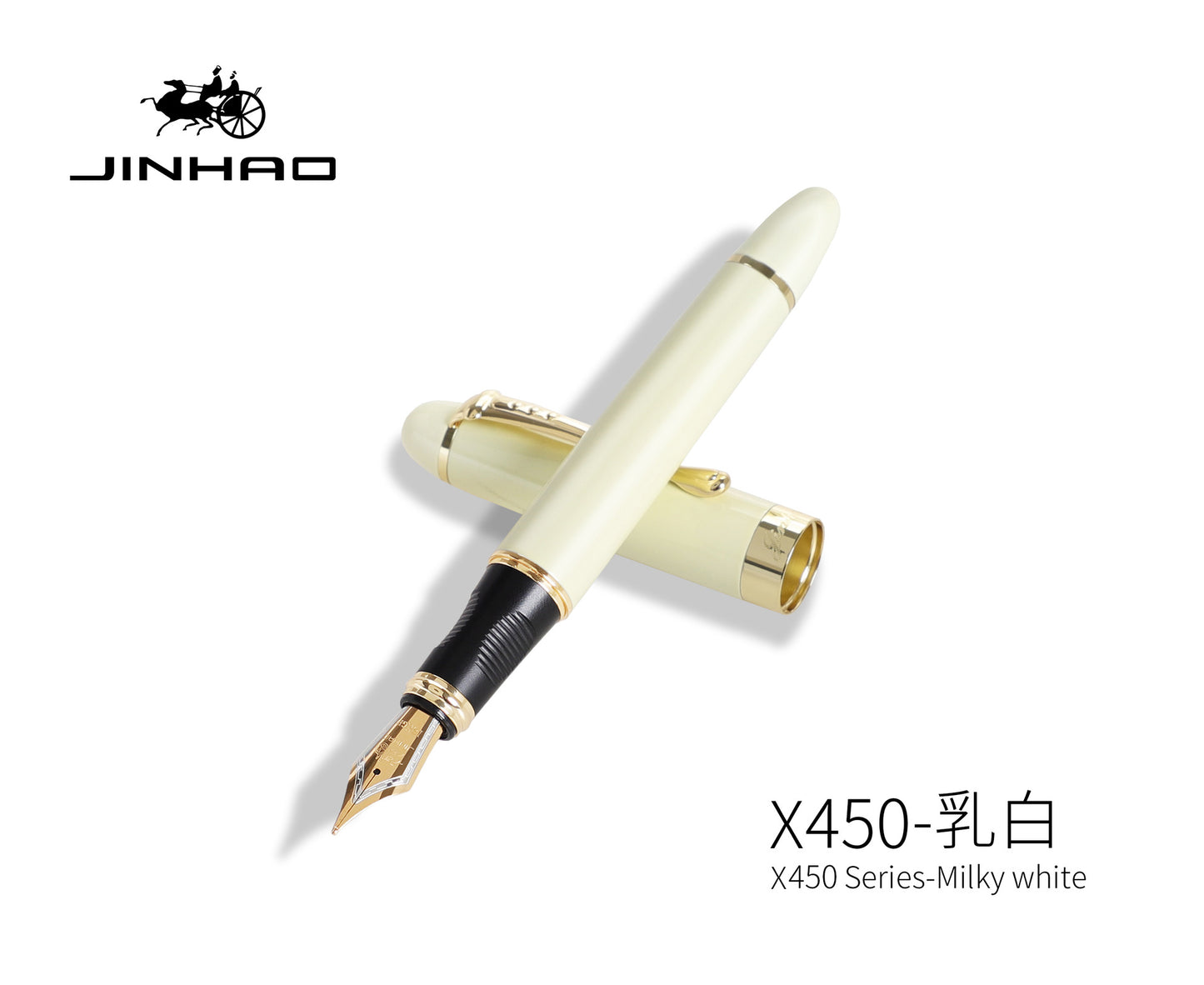 Jinhao X450 fountain pen student practice gift business metal signature calligraphy gift pen can be used ink sac