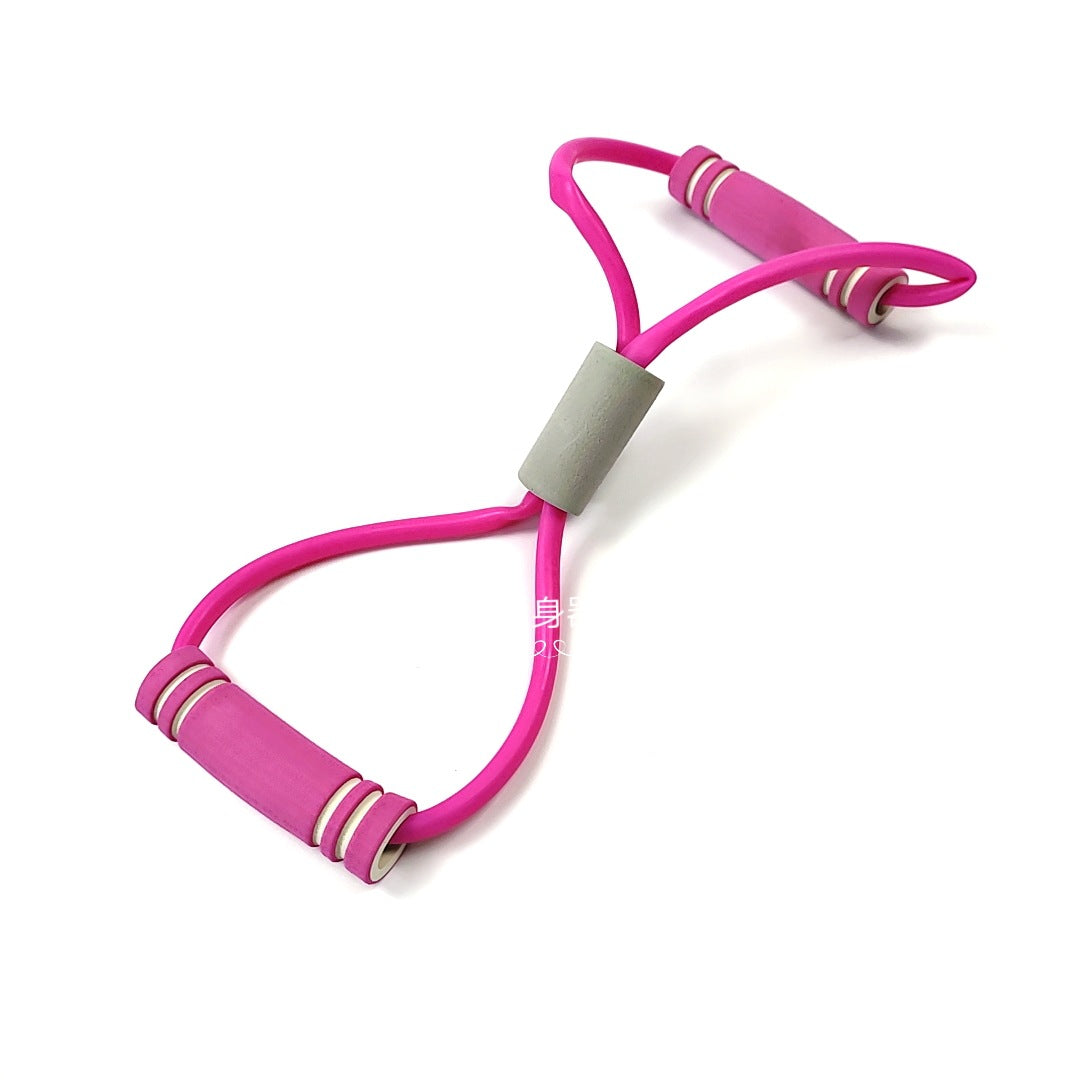 Figure 8 pull rope male and female chest expander, open shoulder beauty back training pull belt, yoga stretch rope, figure 8 puller