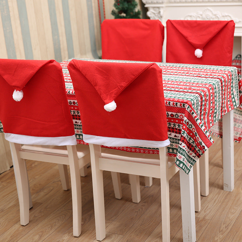 Cross-border foreign trade Christmas decorations Christmas chair cover non woven chair cover Christmas daily necessities decoration