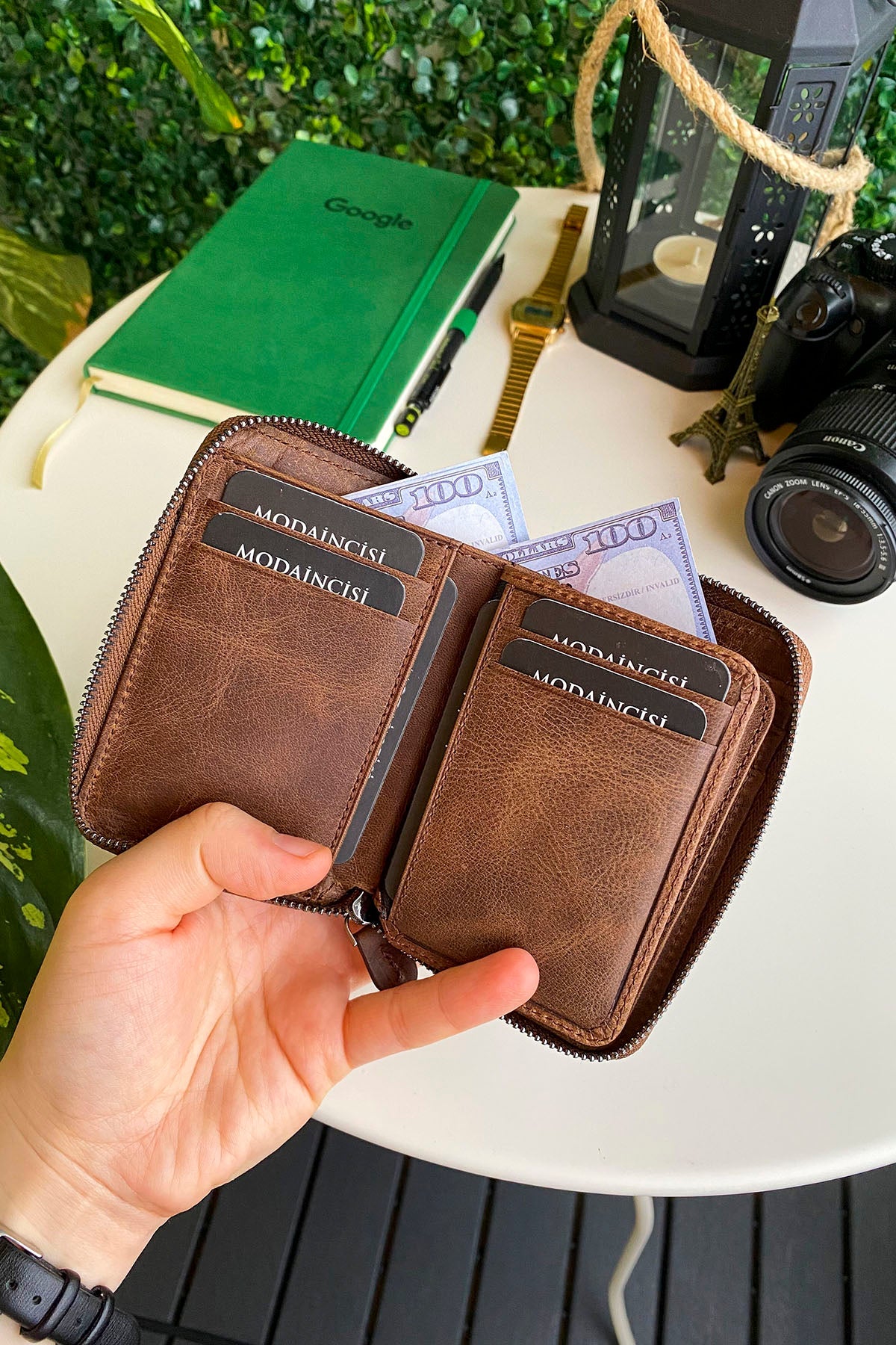 Porto - Genuine Leather Wallet with Zipper Feature