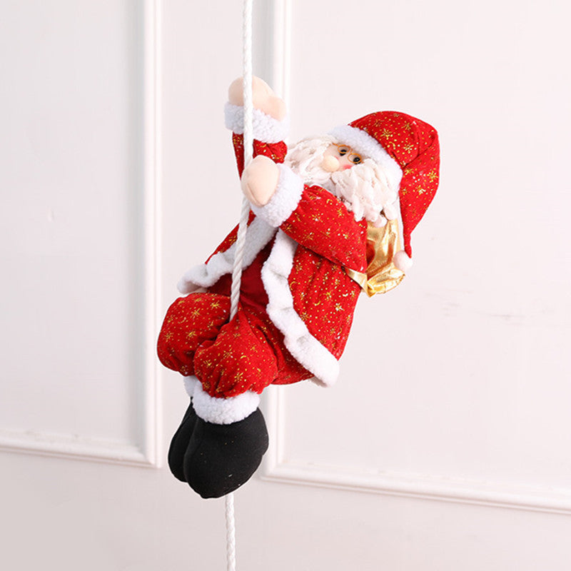 Christmas Climbing Rope Old Man Scene Decoration Rope Climbing Santa Christmas Ornament Christmas Decoration Santa Claus