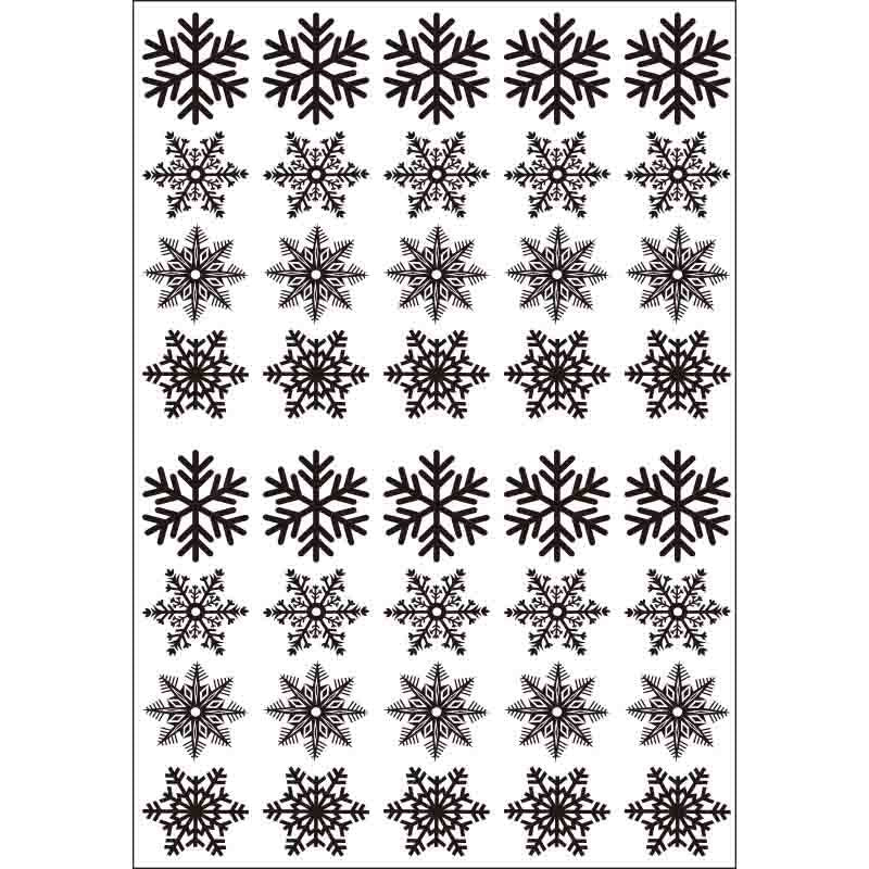 New Year's Christmas window glass decoration sticker movable electrostatic sticker window sticker white snowflake Christmas decoration sticker