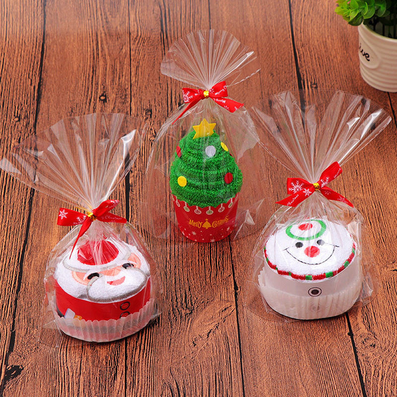 Santa Claus towel modeling gift Christmas Eve for customers Christmas creative gifts cross-mirror exclusive