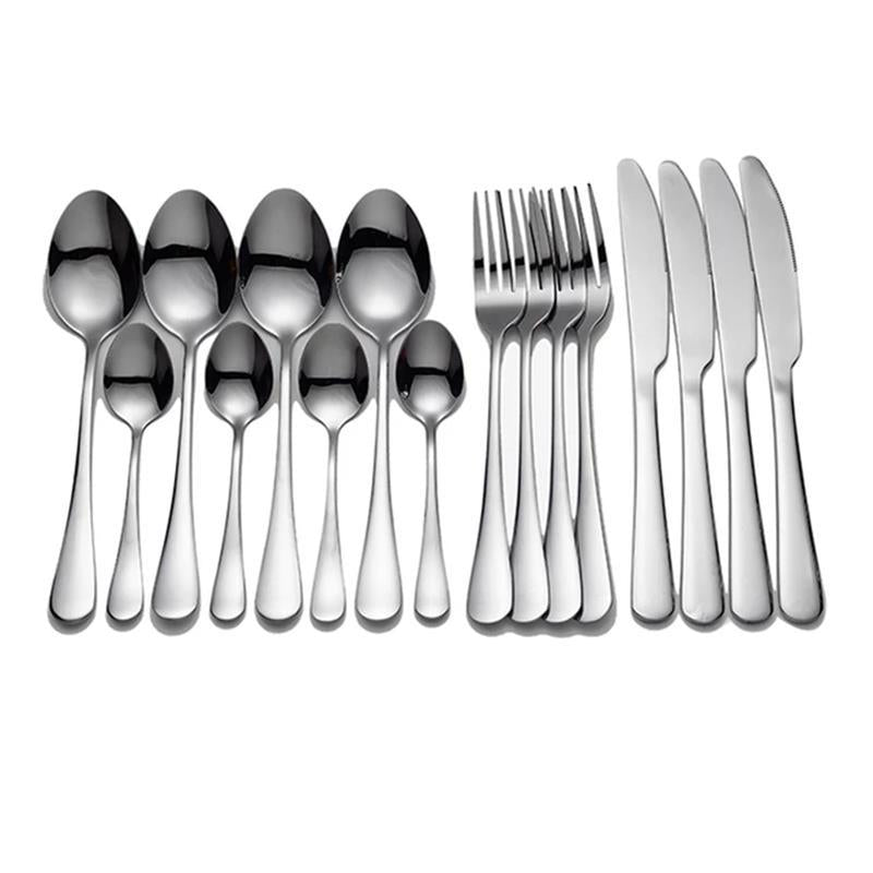 Stainless steel 1010 cutlery four-piece set Western steak cutlery 16-piece set Hotel dessert cutlery set