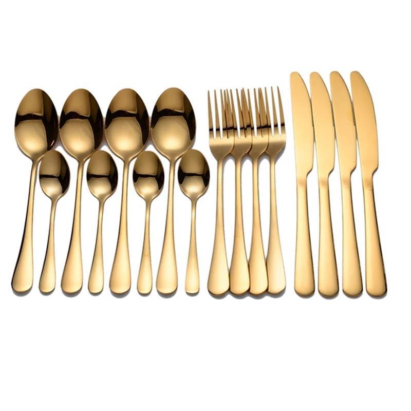 Stainless steel 1010 cutlery four-piece set Western steak cutlery 16-piece set Hotel dessert cutlery set