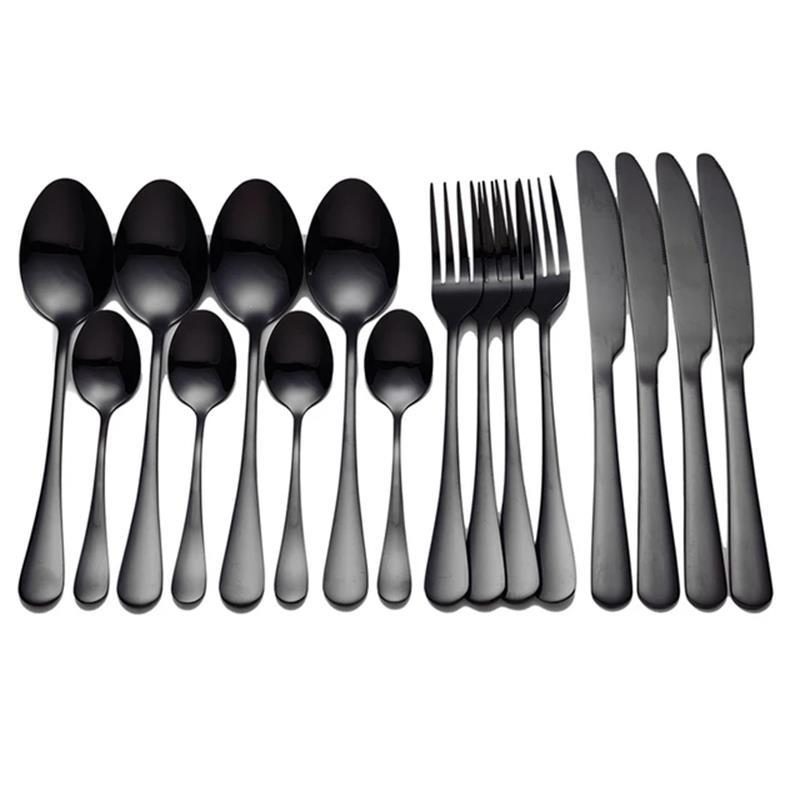 Stainless steel 1010 cutlery four-piece set Western steak cutlery 16-piece set Hotel dessert cutlery set
