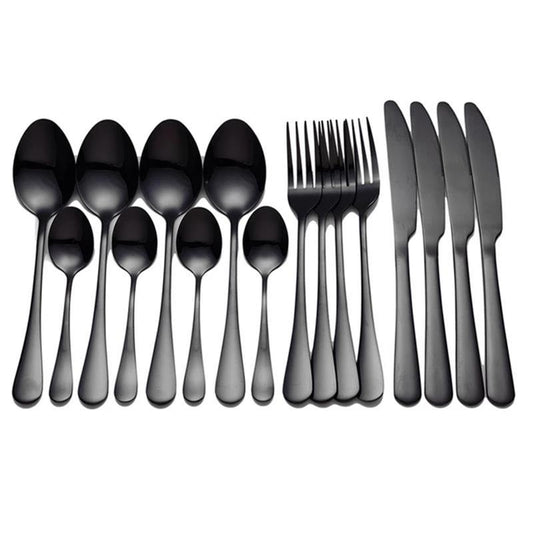 Stainless steel 1010 cutlery four-piece set Western steak cutlery 16-piece set Hotel dessert cutlery set