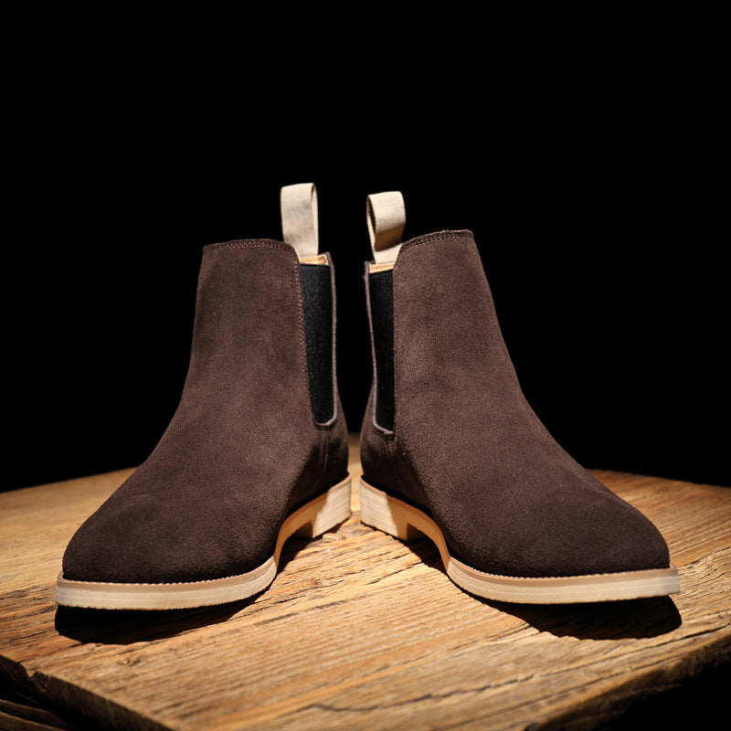 Chelsea boots men's cross-border large size 45 46 supply genuine leather autumn and winter men's boots British Martin boots men