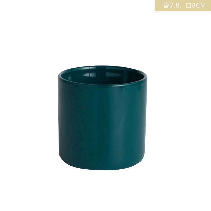 Factory wholesale creative pen holder storage gold iron wrought fawn ceramic vase floral arrangement ornament