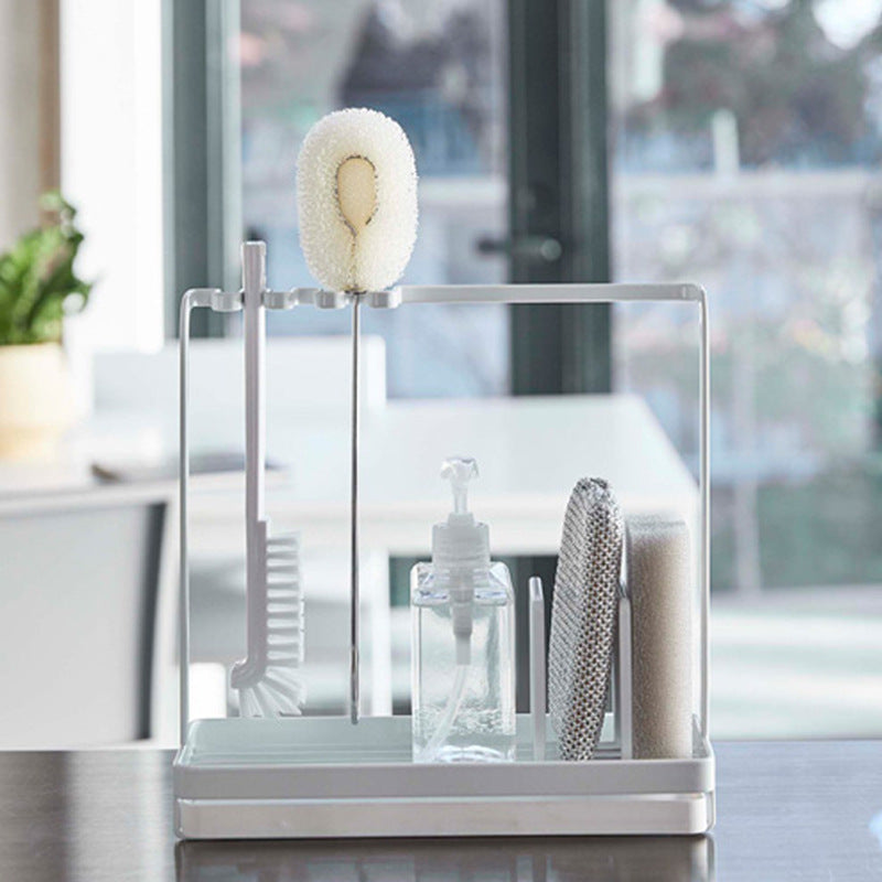 Lazy rag desktop storage rack kitchen sponge cleaning supplies drain rack brush bowl hanger desktop type removable