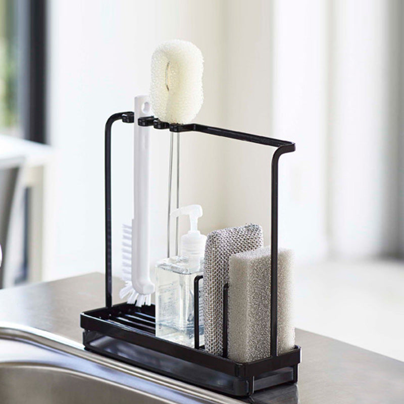 Lazy rag desktop storage rack kitchen sponge cleaning supplies drain rack brush bowl hanger desktop type removable