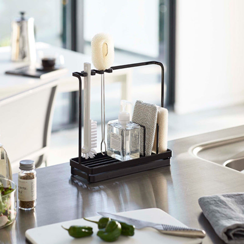 Lazy rag desktop storage rack kitchen sponge cleaning supplies drain rack brush bowl hanger desktop type removable