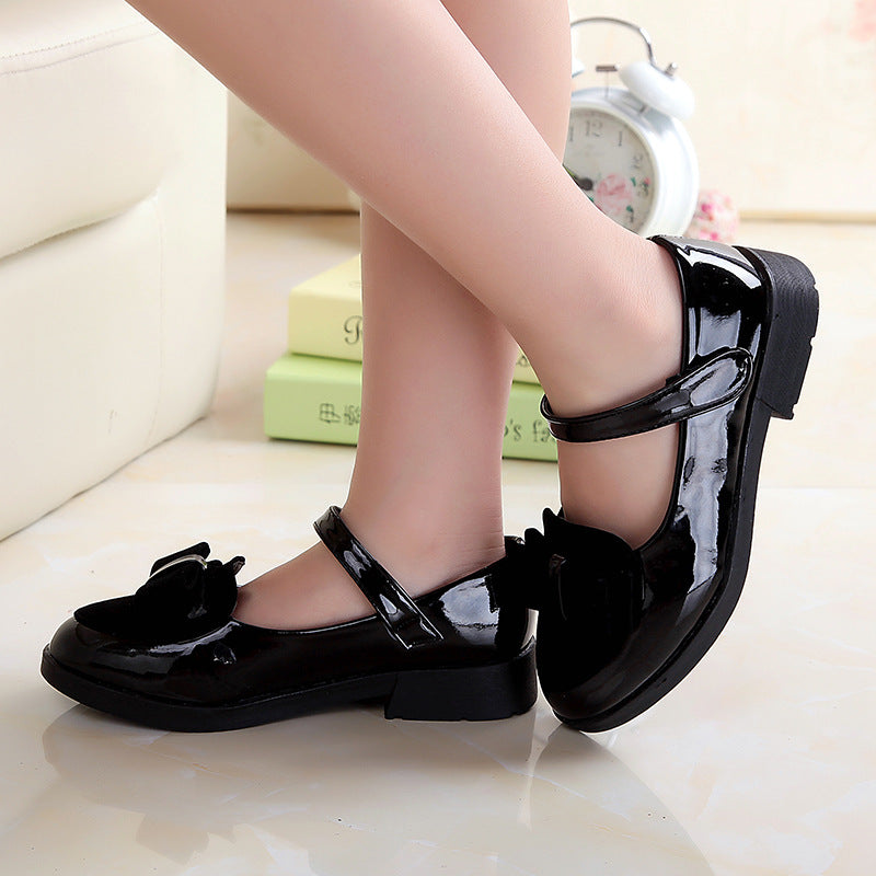 Magic Rabbit Girls' Leather Shoes, Children's Shoes, Princess Shoes, Medium and Large Children's Single Shoes, Student Casual Shoes, 2026 Spring and Autumn New Models
