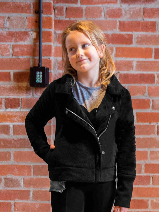Minky Moto Jacket | Black | Limeapple