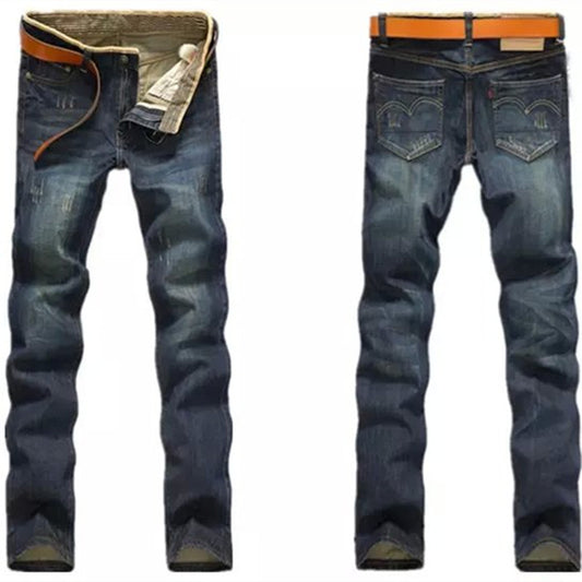 Strength manufacturers 2025 Spring and Autumn New Slim Straight Men's Jeans Men's Recruitment Agent One Drop Shipping