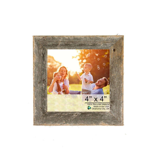 4inches x 4inches Natural Weathered Gray Picture Frame